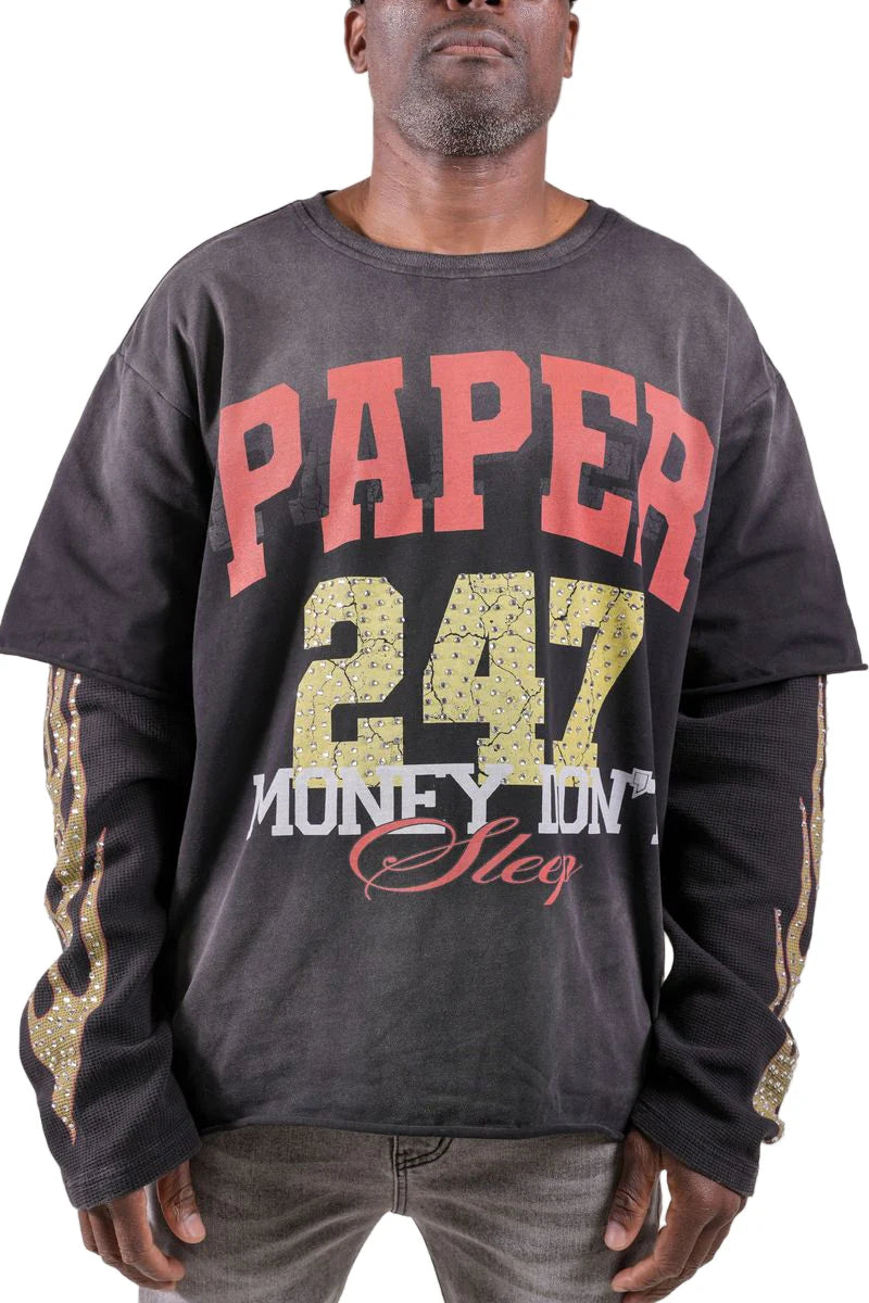 Paper Money -  Layered LS Shirt - Clique Apparel