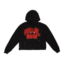 Load image into Gallery viewer, First Row -WAKE UP AND BE FIERCE STUD CROP HOODIE - Clique Apparel