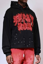 Load image into Gallery viewer, First Row -WAKE UP AND BE FIERCE STUD CROP HOODIE - Clique Apparel