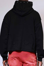 Load image into Gallery viewer, First Row -WAKE UP AND BE FIERCE STUD CROP HOODIE - Clique Apparel