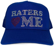 Load image into Gallery viewer, Haters Love Me Rhinestone Trucker Hat – Multi color - Clique Apparel