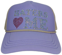Load image into Gallery viewer, Haters Love Me Rhinestone Trucker Hat – Multi color - Clique Apparel