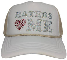 Load image into Gallery viewer, Haters Love Me Rhinestone Trucker Hat – Multi color - Clique Apparel