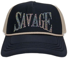 Load image into Gallery viewer, Savage Rhinestone Trucker Hat – Multi color - Clique Apparel