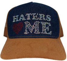 Load image into Gallery viewer, Haters Love Me Rhinestone Trucker Hat – Multi color - Clique Apparel