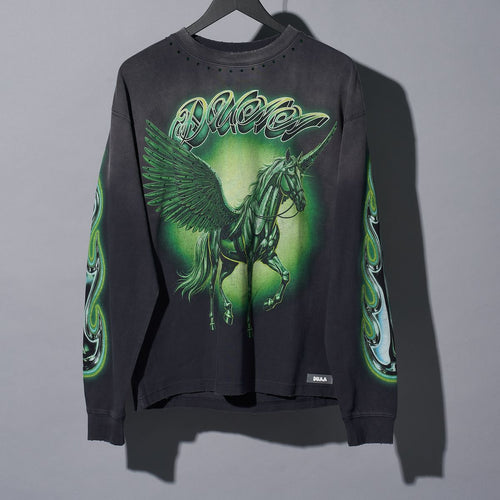 DUAA Unique Long Sleeve Shirt Green - Clique Apparel