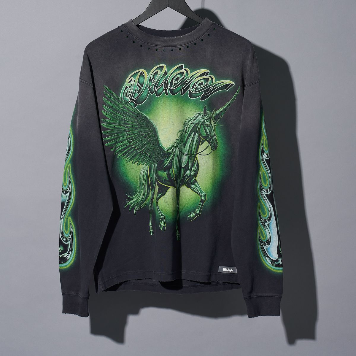 DUAA Unique Long Sleeve Shirt Green - Clique Apparel