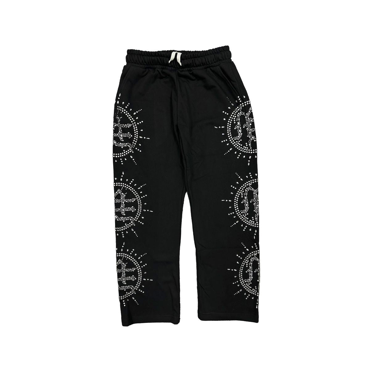 Mixed Emotion - Eclipse Black Rhinestone Sweats - Clique Apparel