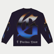 Load image into Gallery viewer, Godspeed - Sputnik Long Sleeve T-Shirt - Navy - Clique Apparel