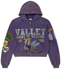 Load image into Gallery viewer, Valley  Forever - Army Zip up Hoodie - Purple - Clique Apparel