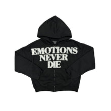 Load image into Gallery viewer, Mixed Emotion - Black ‘End’ Rhinestone hoodie - Clique Apparel