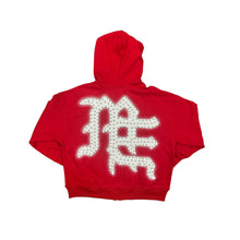 Load image into Gallery viewer, Mixed Emotion - RED ‘End’ Rhinestone hoodie - Clique Apparel
