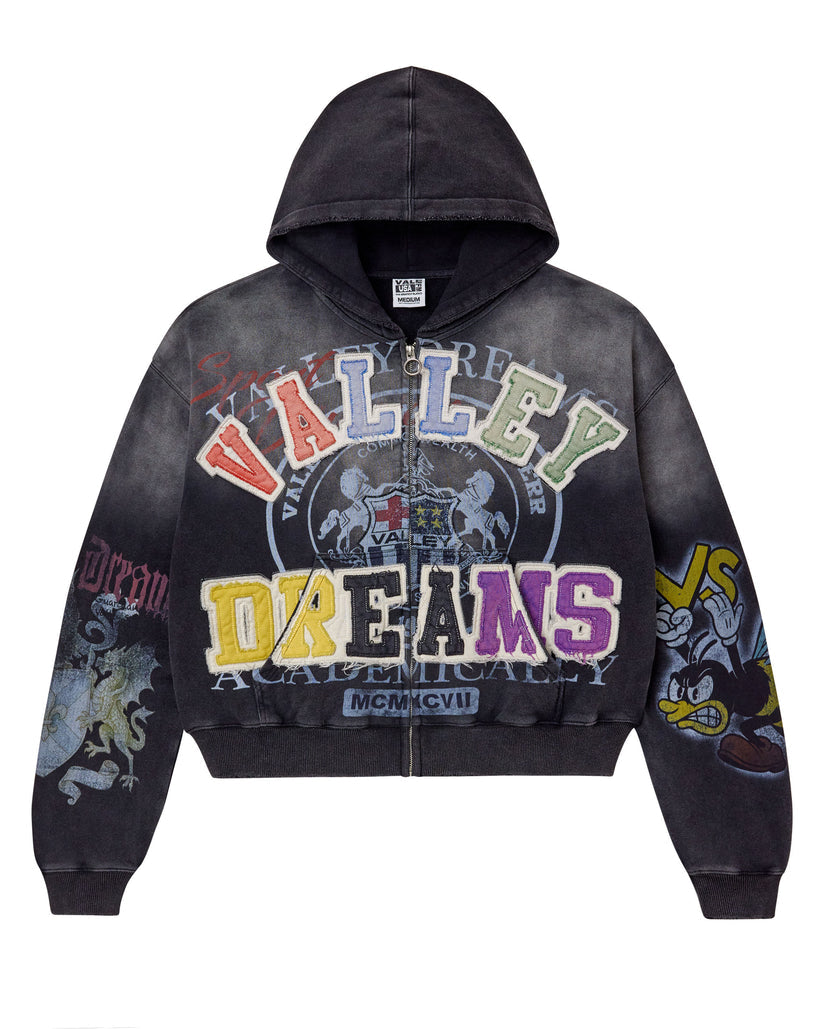 Valley  Forever - Blasted Zip Up - Clique Apparel