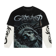 Load image into Gallery viewer, Godspeed - Sunken Liberty 2 Layered T-Shirt - Black - Clique Apparel