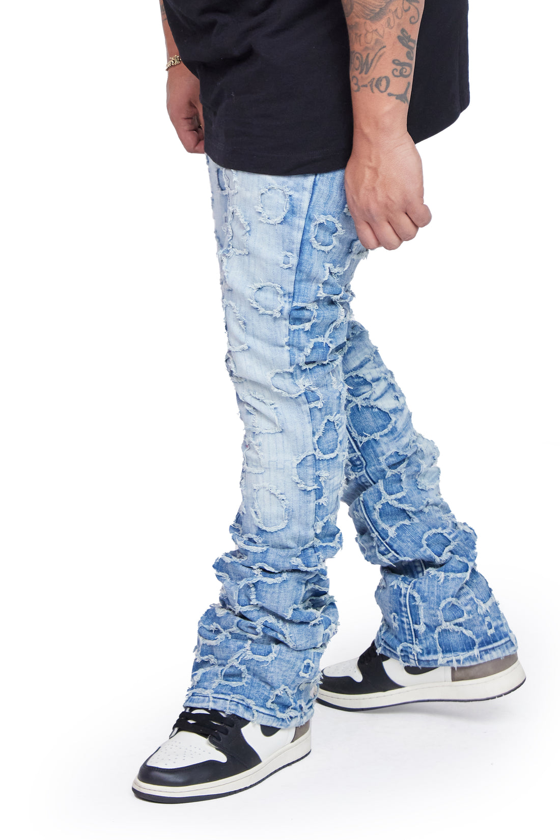 Valabasas - Stacked Botched Stacket Jeans - Lt. BLue Washed - Clique Apparel