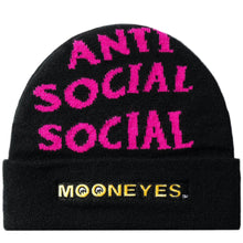Load image into Gallery viewer, Anti Social Social Club - X Mooneyes Headrush Beanie Hat - Black - Clique Apparel