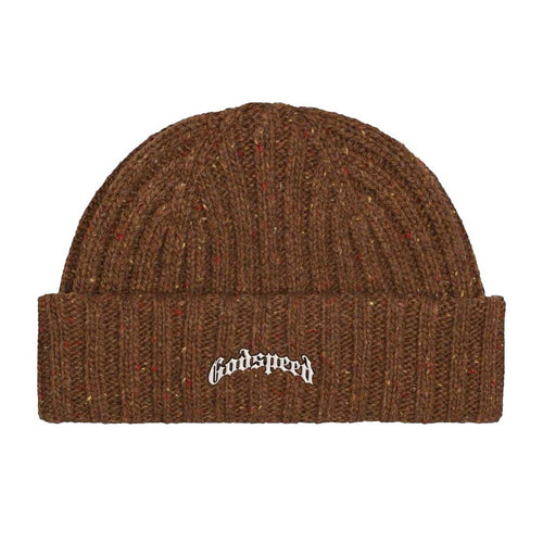 Godspeed - Og Logo Emblem Beanie (Brown Speckle) - Clique Apparel