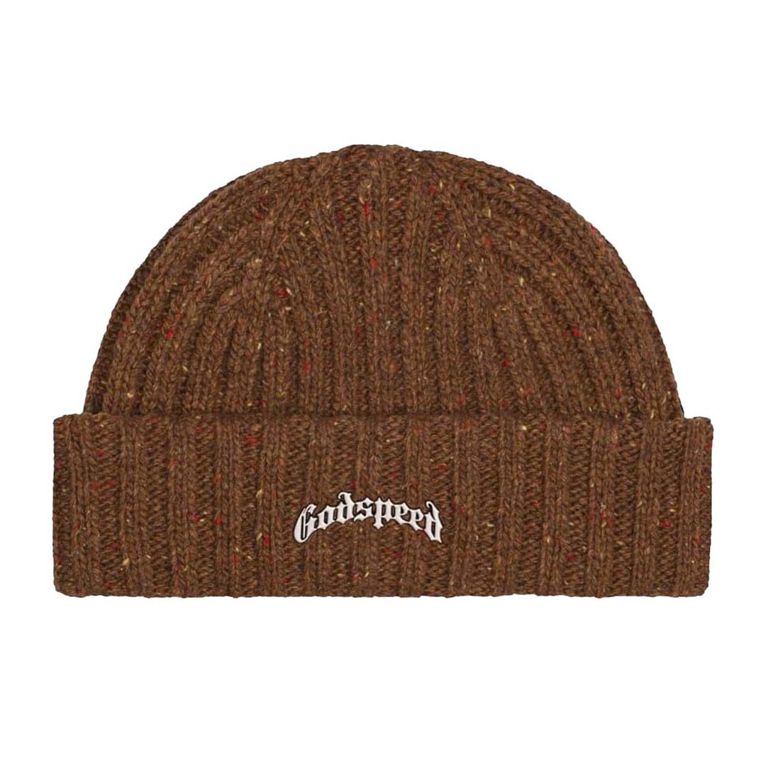 Godspeed - Og Logo Emblem Beanie (Brown Speckle) - Clique Apparel