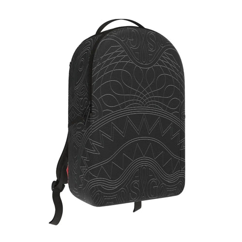 Sprayground - Tonal Monogram Emboss Shark DLX Backpack - Clique Apparel