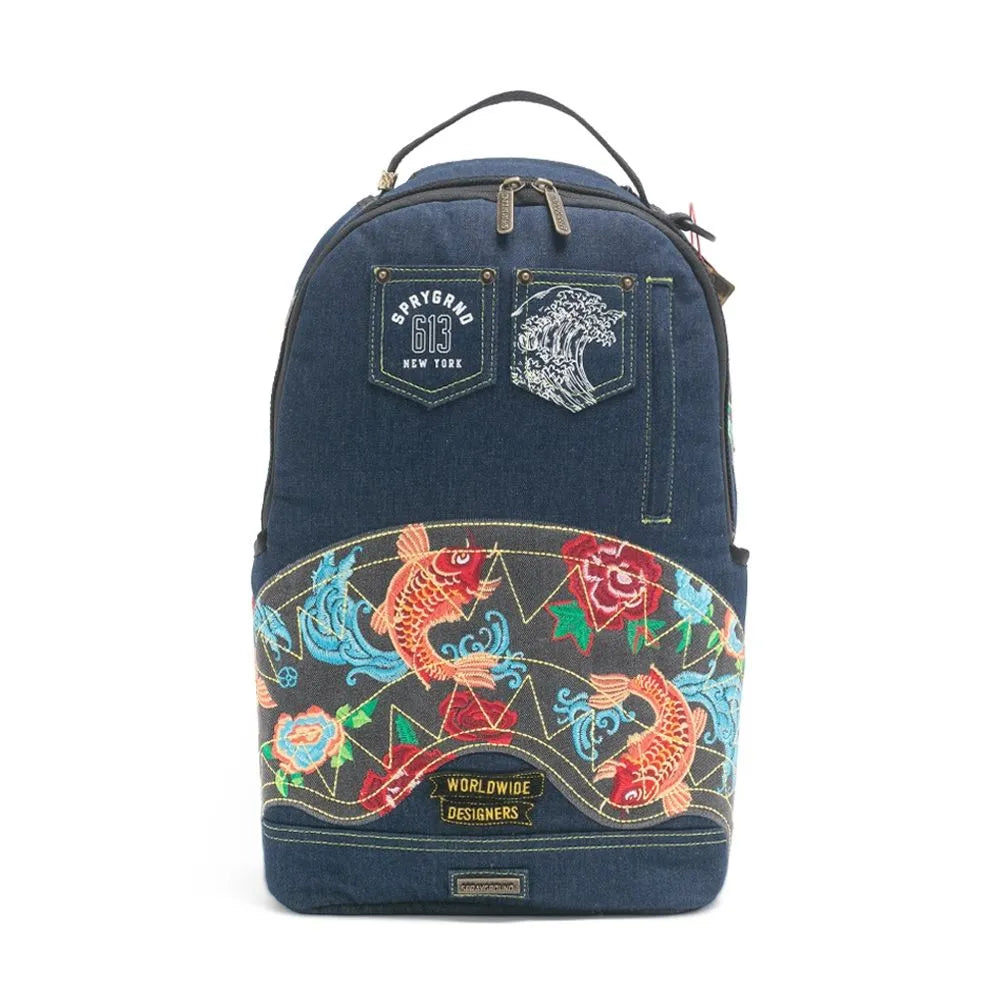 Sprayground - Evisu Style DLX - Denim  Backpack - Clique Apparel