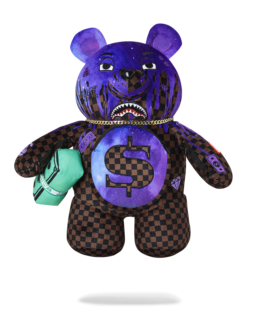 Sprayground - Lost In Space Drip Moneybear Teddy Bear Backpack - Clique Apparel