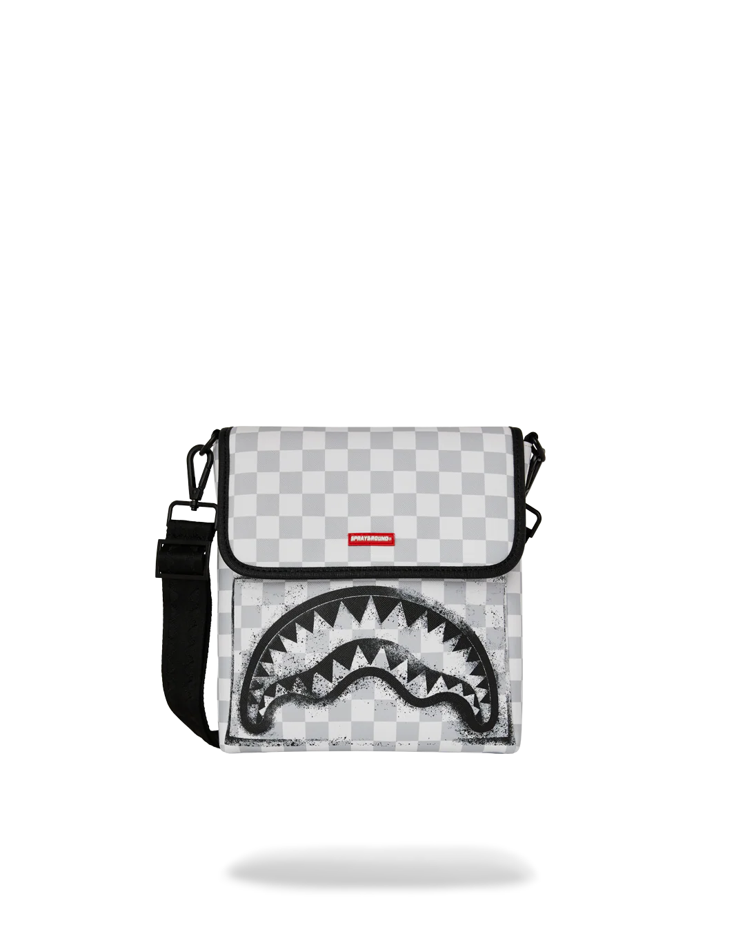 Sprayground - Black Stencil Shark Messenger Bag