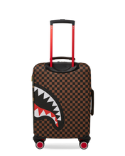 Load image into Gallery viewer, Sprayground - Exterior Gold Zip Pocket Sharks in Paris Jetsetter Carry-On Luggage - Clique Apparel