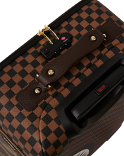 Load image into Gallery viewer, Sprayground - Exterior Gold Zip Pocket Sharks in Paris Jetsetter Carry-On Luggage - Clique Apparel
