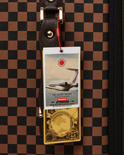 Load image into Gallery viewer, Sprayground - Exterior Gold Zip Pocket Sharks in Paris Jetsetter Carry-On Luggage - Clique Apparel