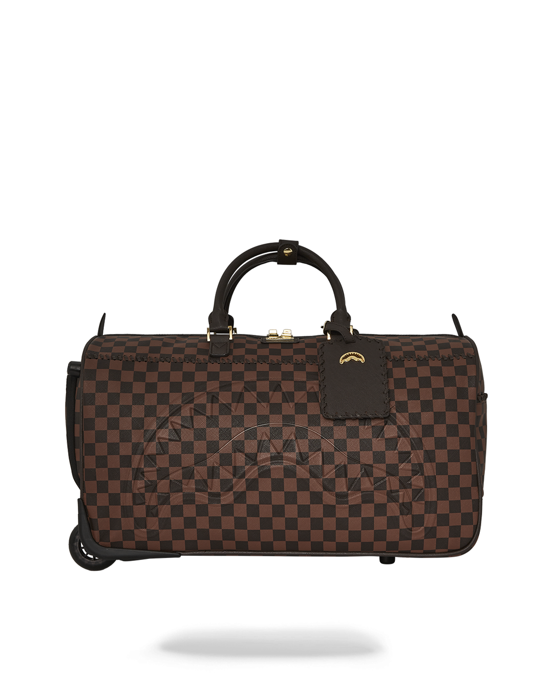 Sprayground - Core Embossed Check Wheely Duffle - Clique Apparel