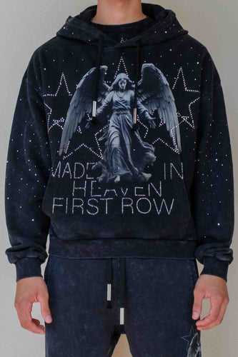 First Row - Made In Heaven Shining Angel Hoodie  - Black - Clique Apparel