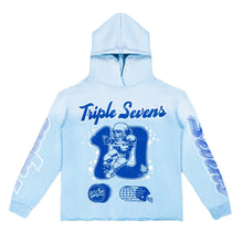 Load image into Gallery viewer, Triple Seven - All Star Football Hoodie - Baby Blue - Clique Apparel