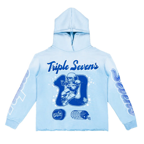 Triple Seven - All Star Football Hoodie - Baby Blue - Clique Apparel