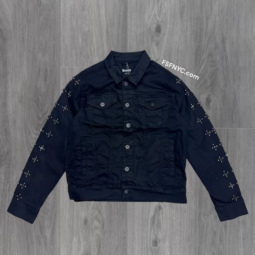 kloud9- studded wax coated jacket - Clique Apparel