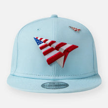 Load image into Gallery viewer, Paper Plane - American Dream Crown Old School Snapback - Powder Blue - Clique Apparel