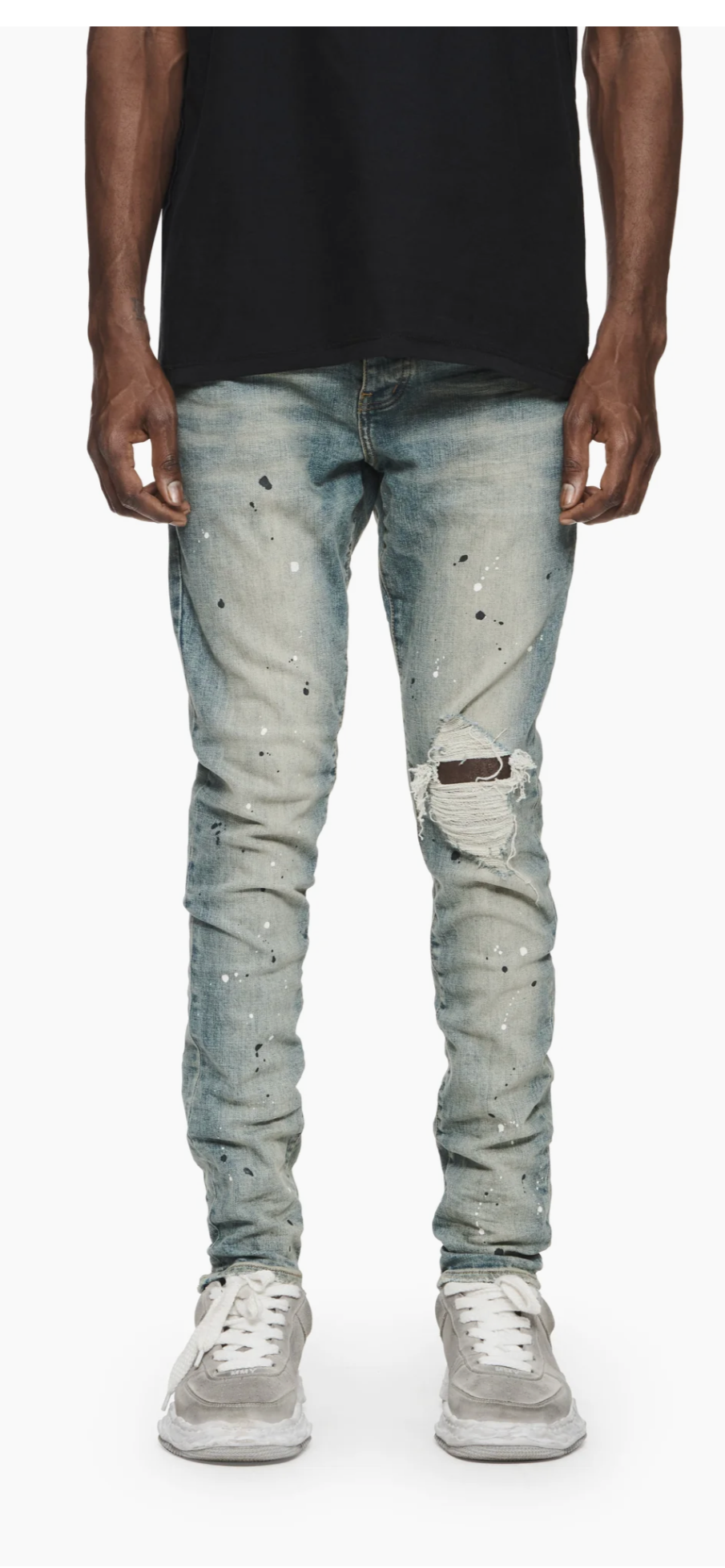 Purple Jeans - Mid Indigo Destroy - Clique Apparel