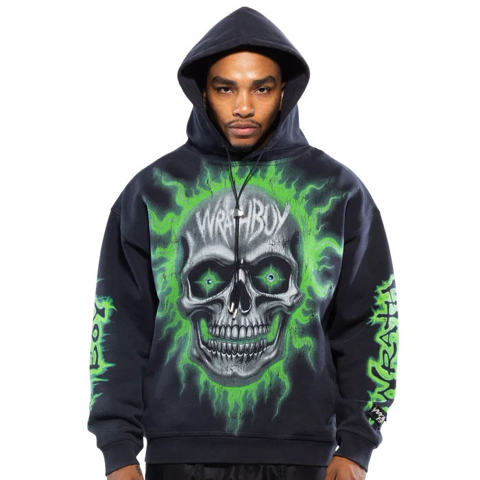 Wrathboy - Can't stop wrath hoodie - Black - Clique Apparel