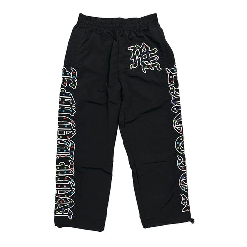Mixed Emotion -ME Rhinestone Nylon Pant - Black - Clique Apparel