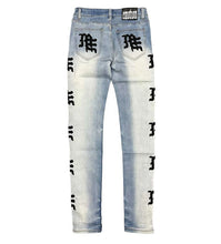 Load image into Gallery viewer, Mixed Emotion - monogram light blue washed blu/blk - Clique Apparel