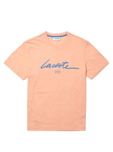 Lacoste - Script T-shirt - Light Orange - Clique Apparel