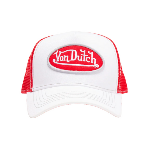 Von Dutch - White & Red Trucker - Clique Apparel