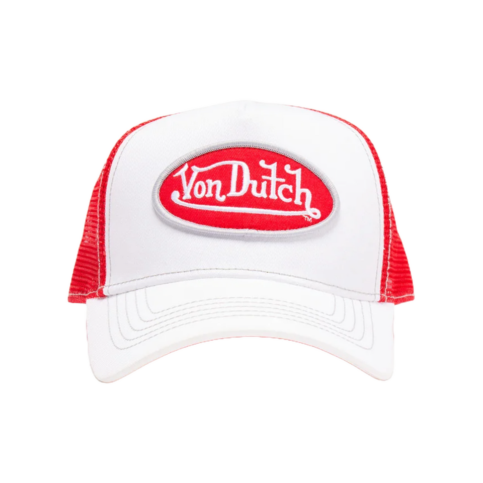 Von Dutch - White & Red Trucker - Clique Apparel