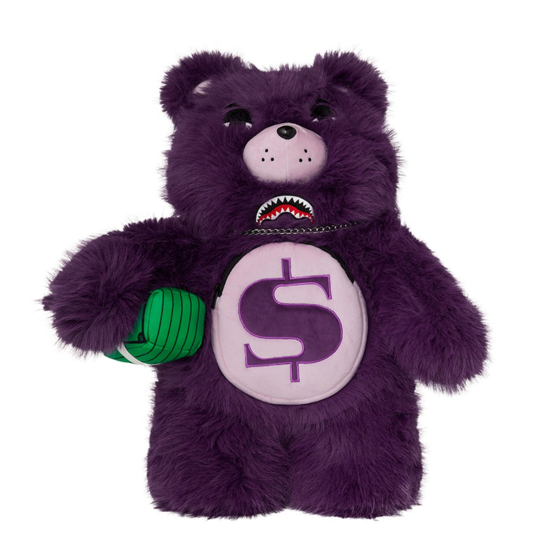 Sprayground - Fur Cray Purple MoneyBear Backpack - Clique Apparel