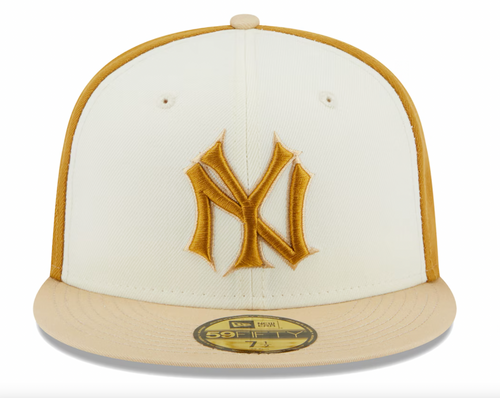 New Era - Chrome Anniversary 59FIFTY Fitted Hat - Cream/Gold - Clique Apparel