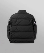 Load image into Gallery viewer, Paper Plane Hoodie- Solid Puffer Jacket -  Black - Clique Apparel