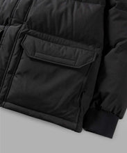 Load image into Gallery viewer, Paper Plane Hoodie- Solid Puffer Jacket -  Black - Clique Apparel