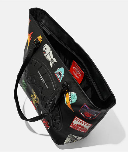 Sprayground - Sharkmouth Embossed Patches Tote Bag - Clique Apparel