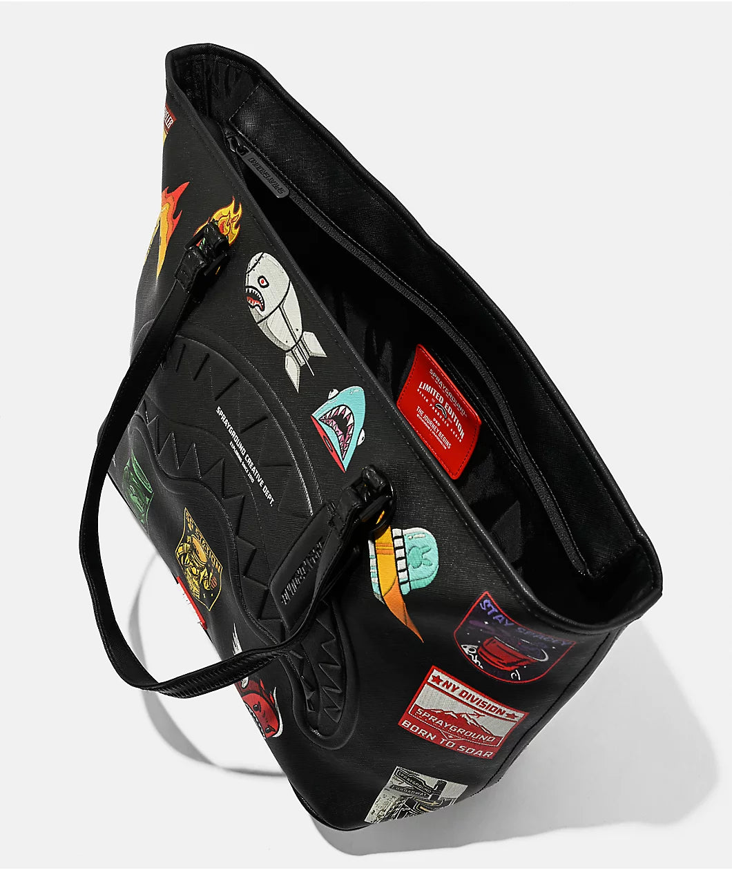 Sprayground - Sharkmouth Embossed Patches Tote Bag - Clique Apparel
