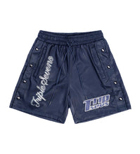Load image into Gallery viewer, Triple Sevens - Navy Nylon Shorts - Clique Apparel