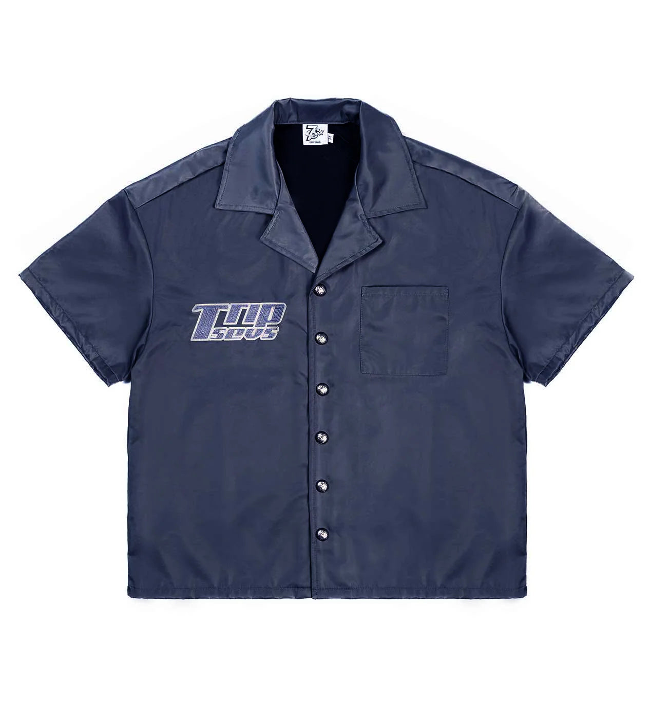 Triple Sevens - Navy Button Up - Clique Apparel